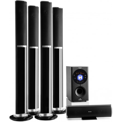 Auna Areal Surround 5.1 mājas kinozāles sistēma ar 5.1 skaļruņu sistēmu un 6,5 collu zemfrekvences skaļruni (ekspo)