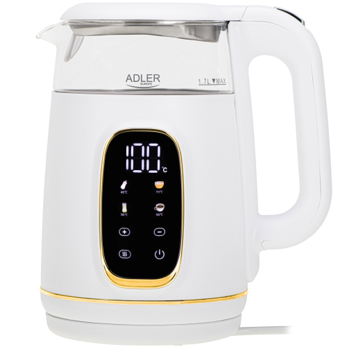 Adler AD 1305WG Elektriskā tējkanna ar temperatūras kontroli 1.7L 2200W Adler AD 1305WG Elektriskā tējkanna ar temperatūras kontroli 1.7L 2200W