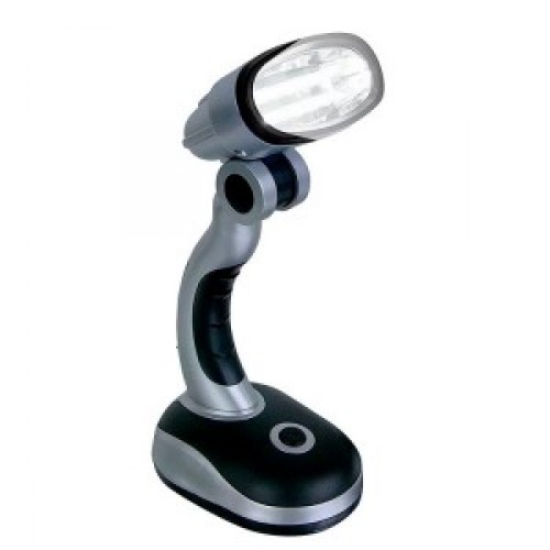 LED galda lampa Art.KB 12LED-6500K, sudrabaini melna