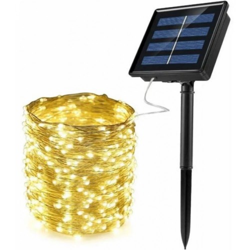 Āra saules enerģijas virtene, 10 m, 100 LED