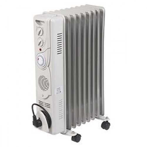 Eļļas radiators COMFORT ar ventilatoru un taimeri